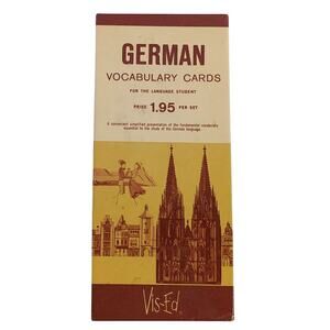 Vis-Ed German Vocabulary Flash Cards Set Of 1000 VTG Study Language